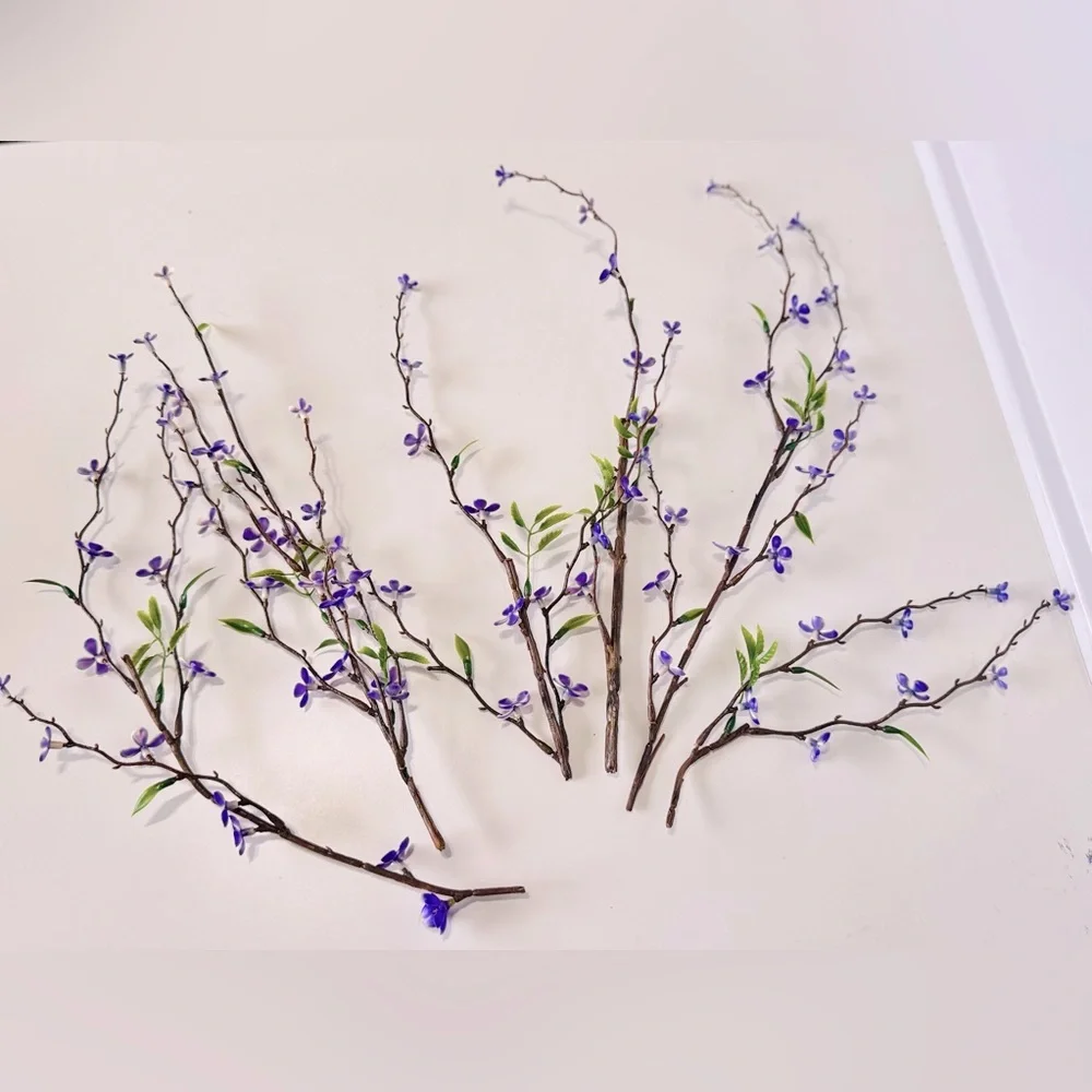 LIFELIKE Purple Willow Blossom Flower Picks Floral Home Decor Arrangement Wreath